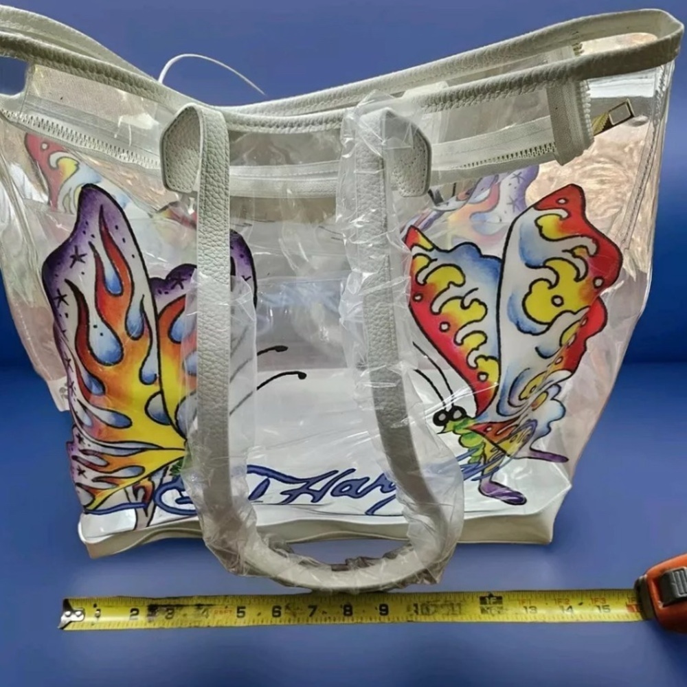 Ed Hardy Butterfly Clear Tote Bag NWT 🦋 MSRP $159 - Picture 9 of 16